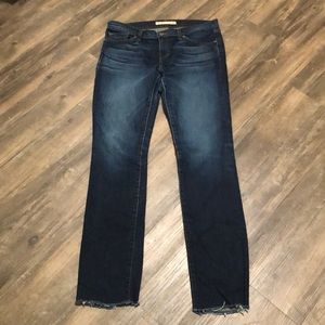 J Brand Jean The Pencil Leg Skinny Aberdeen SZ 30 Waist Blue Denim